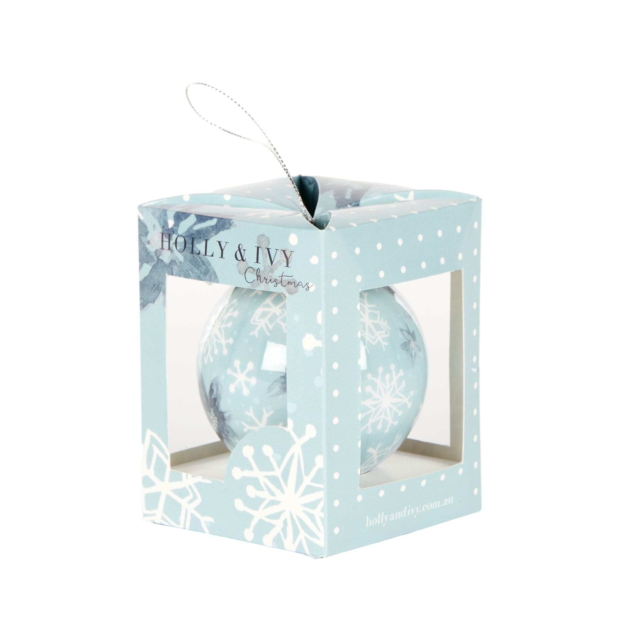 Holly & Ivy Shimmering Snowflakes Bauble | 7.5cm