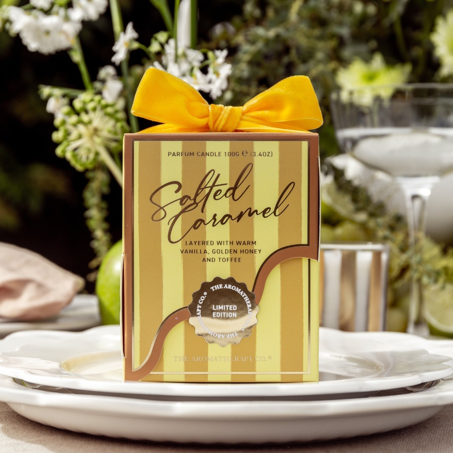 Festive Votive Candle 100g Salted Caramel - The Aromatherapy Company