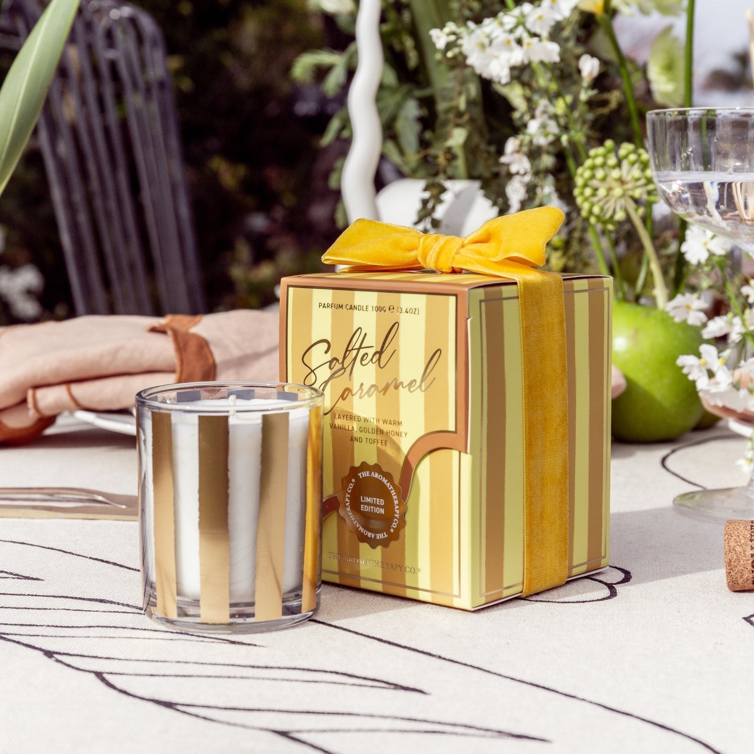 Festive Votive Candle 100g Salted Caramel - The Aromatherapy Company