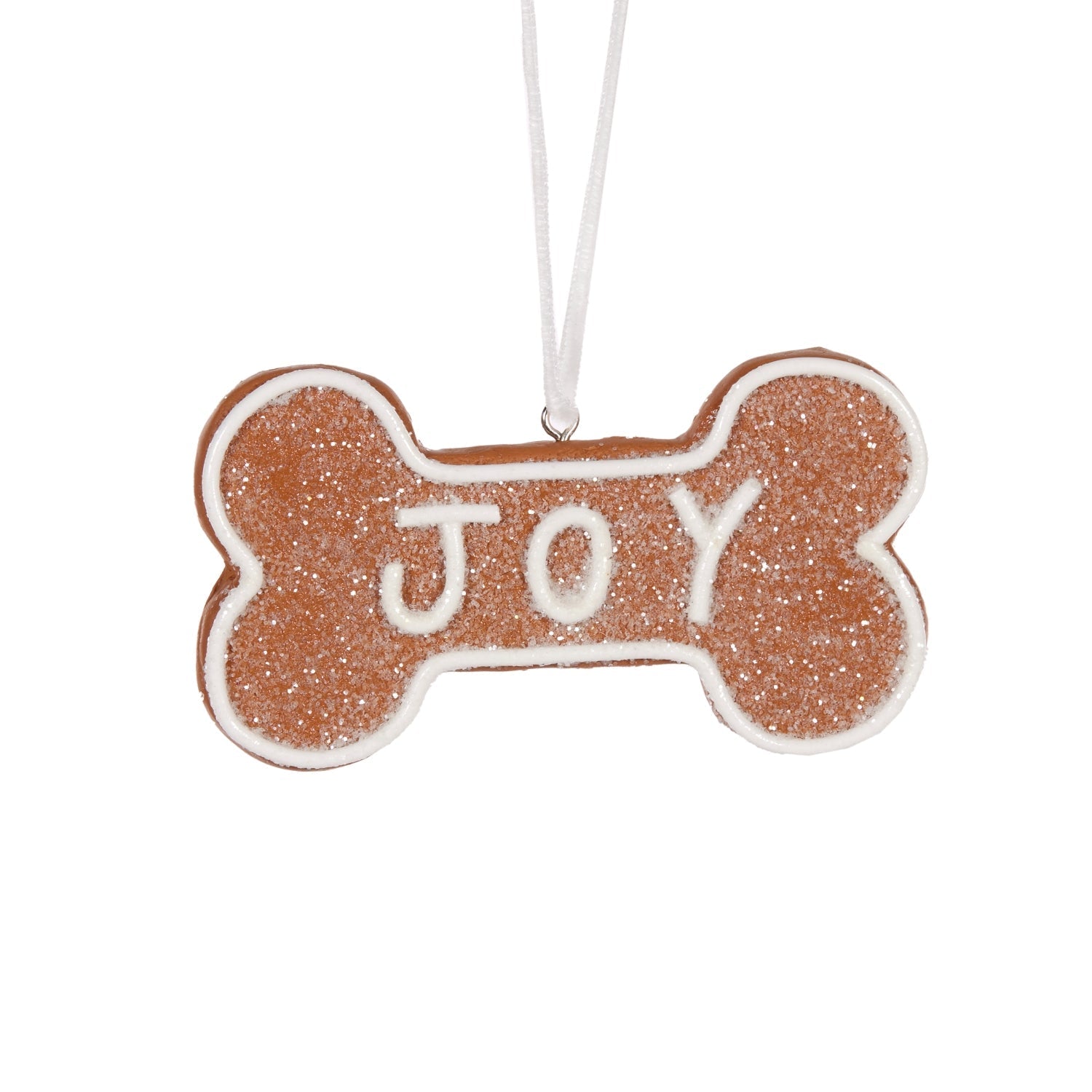 Holly & Ivy Hanging Gingerbread Joy Bone Ornament