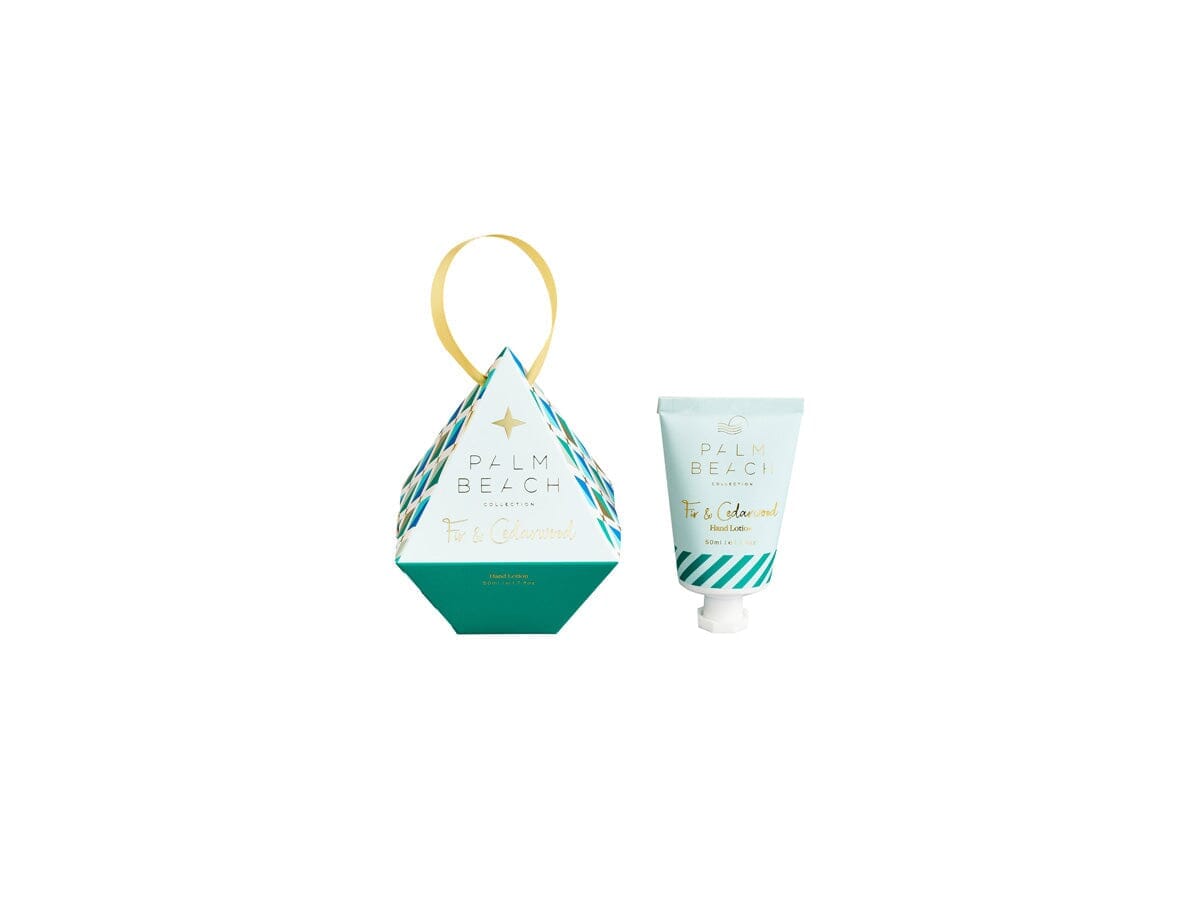 Palm Beach Hanging Bauble Hand Lotion 50ml Fir & Cedarwood