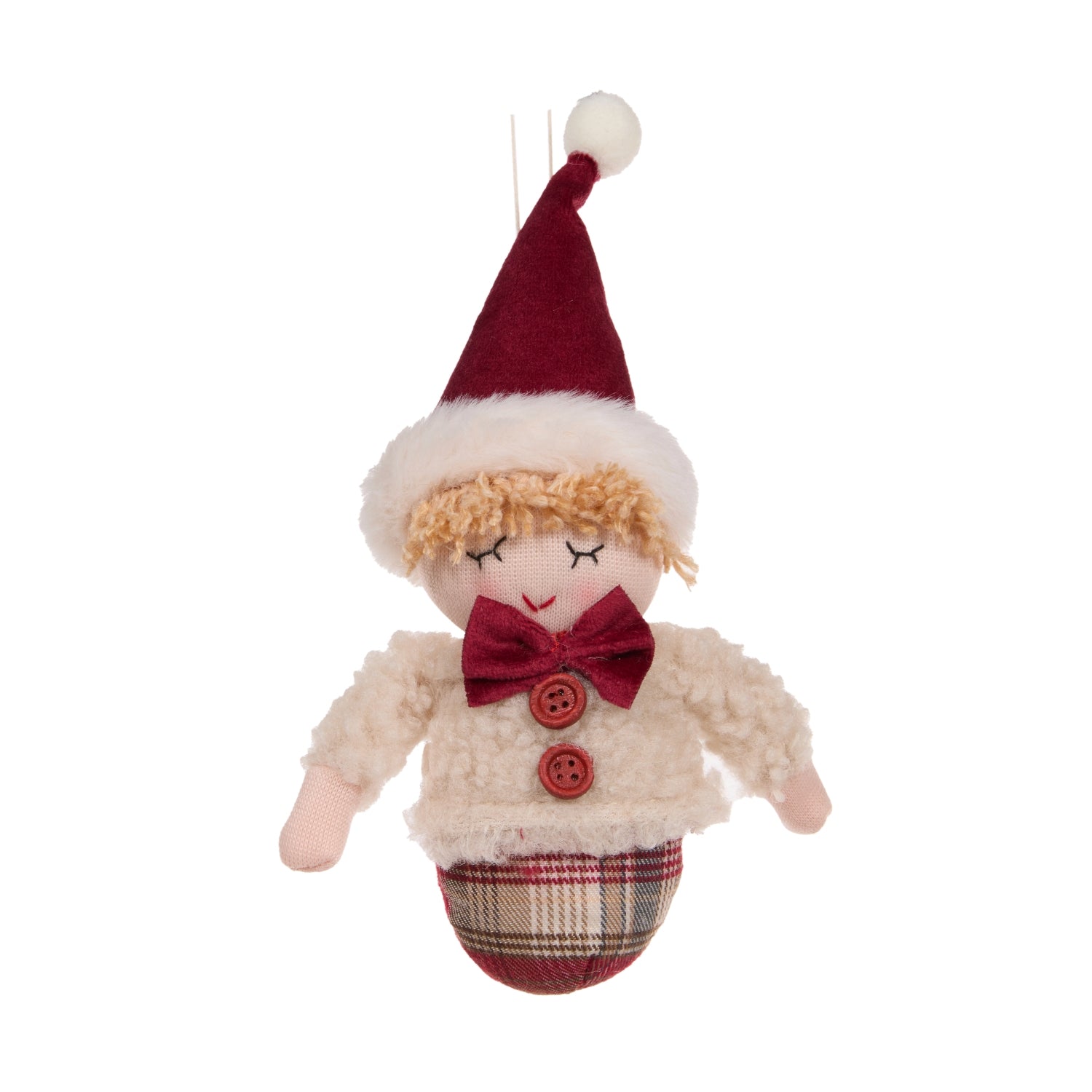 Holly & Ivy Hanging Jasper Elf Ornament