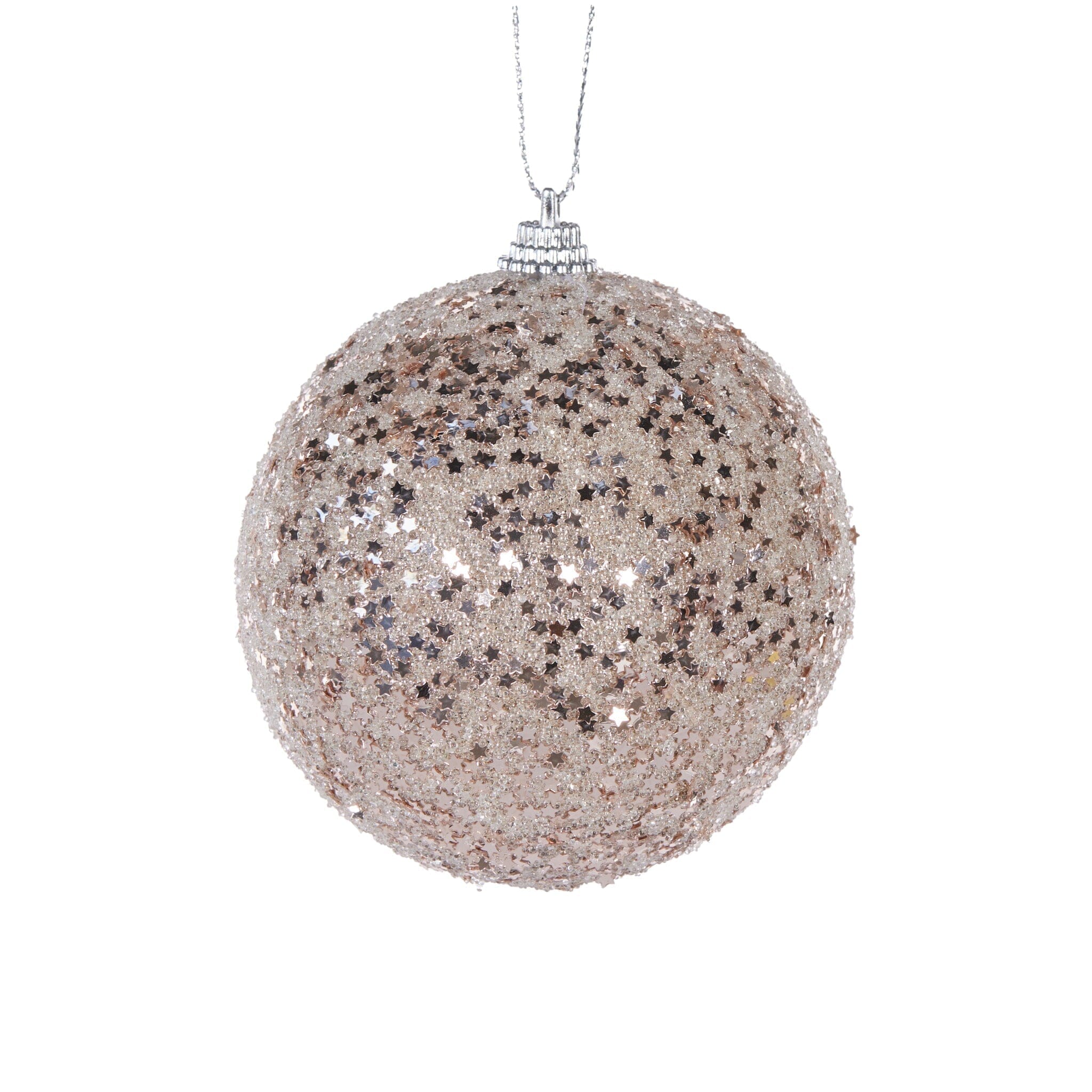Holly & Ivy Large Champagne Stars Bauble