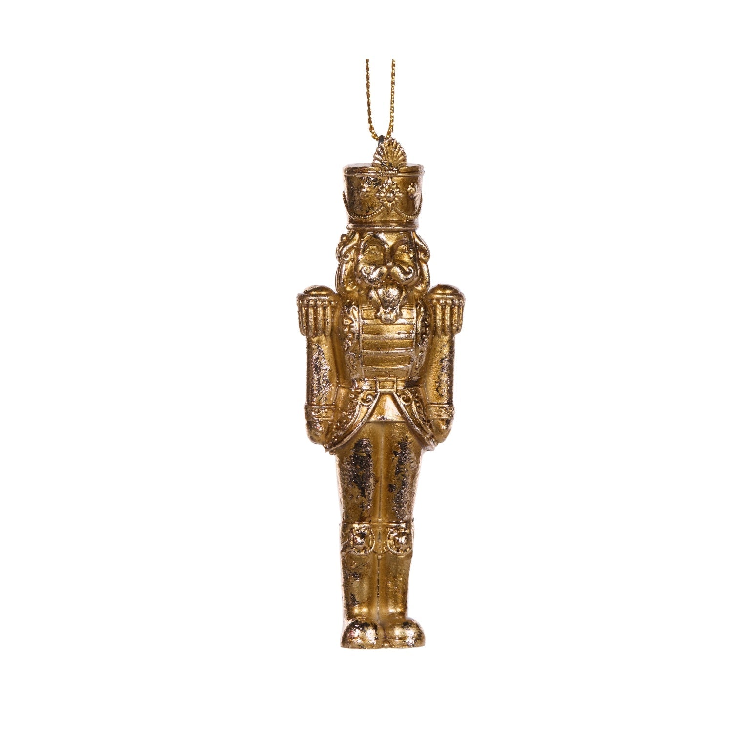 Holly & Ivy Hanging Metallic Nutcracker Ornament