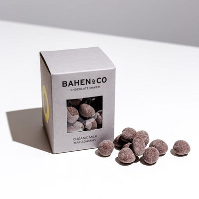 Organic Milk Macadamias Chocolate Coated 100g-Indulgence-Bahen & Co-iPantry-australia