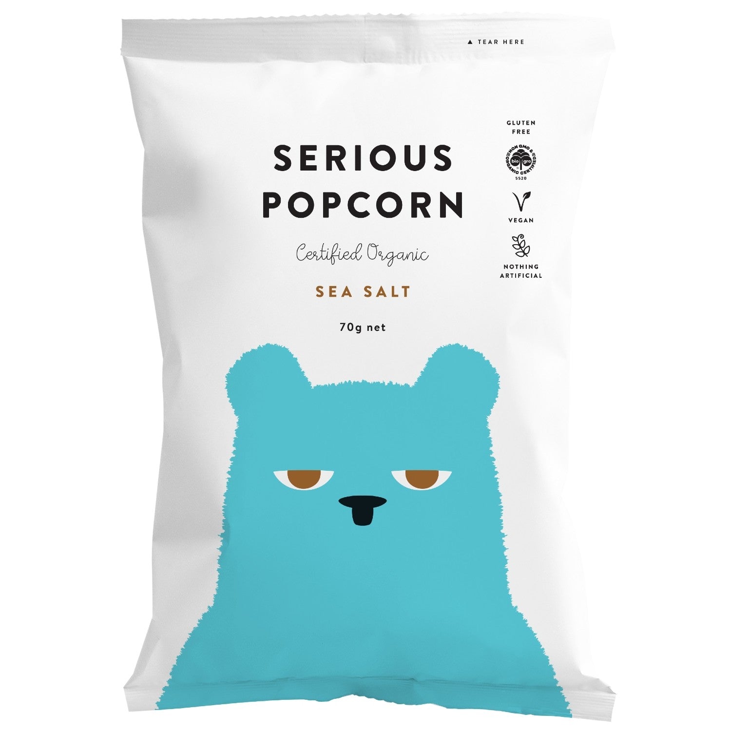 Serious Popcorn Sea Salt 70g - Serious Food Co.