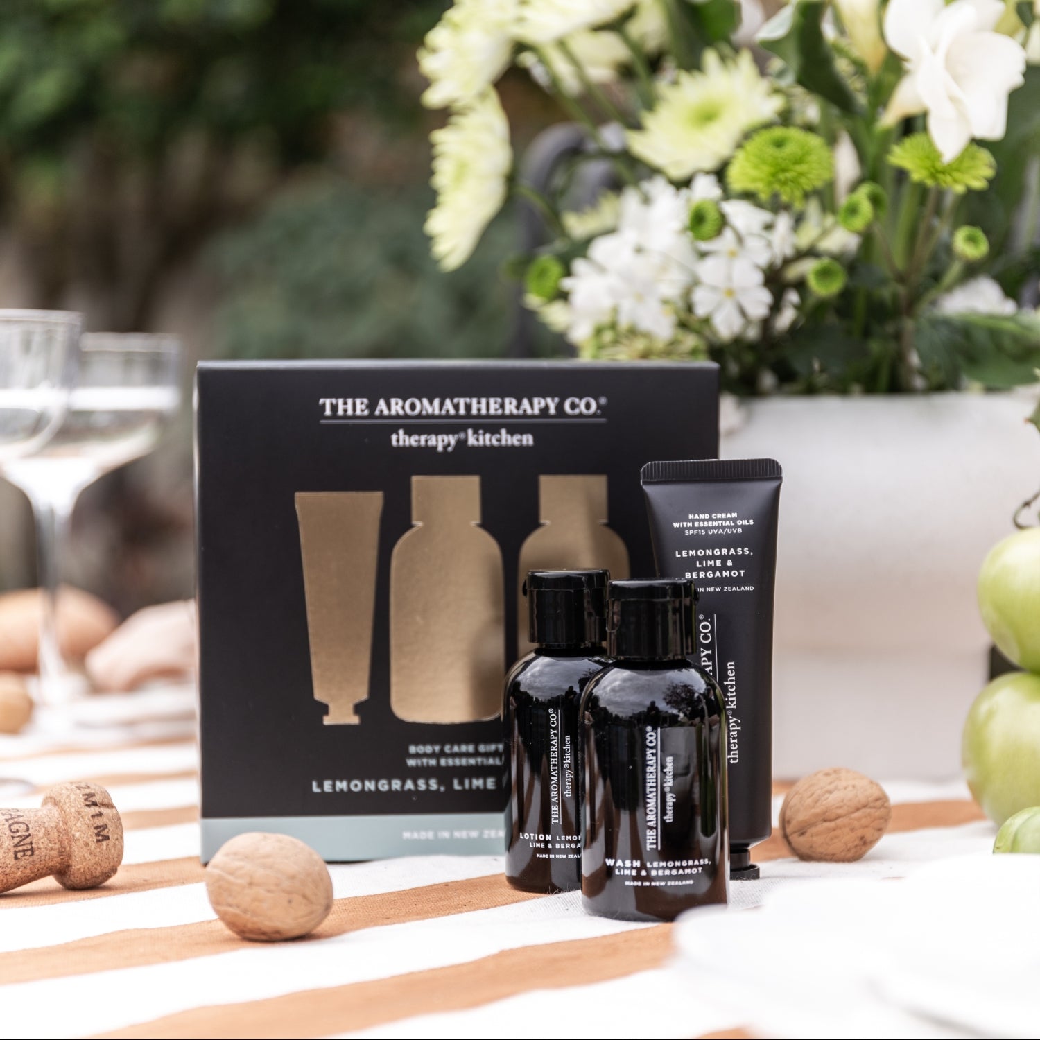 Therapy Kitchen Mini Bodycare Trio Set Lemongrass, Lime & Bergamot - The Aromatherapy Company
