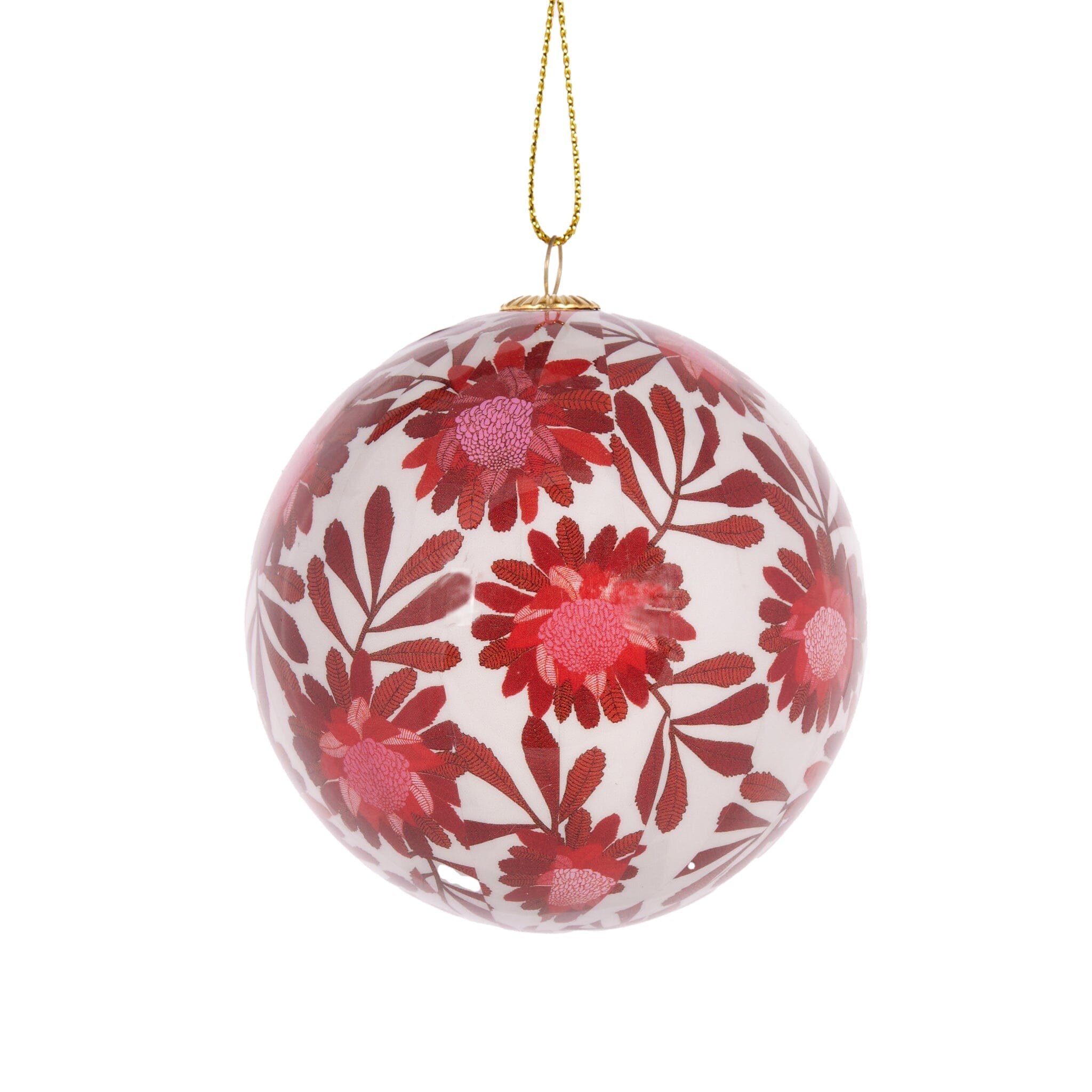 Holly & Ivy Red Waratah Bauble | 7.5cm
