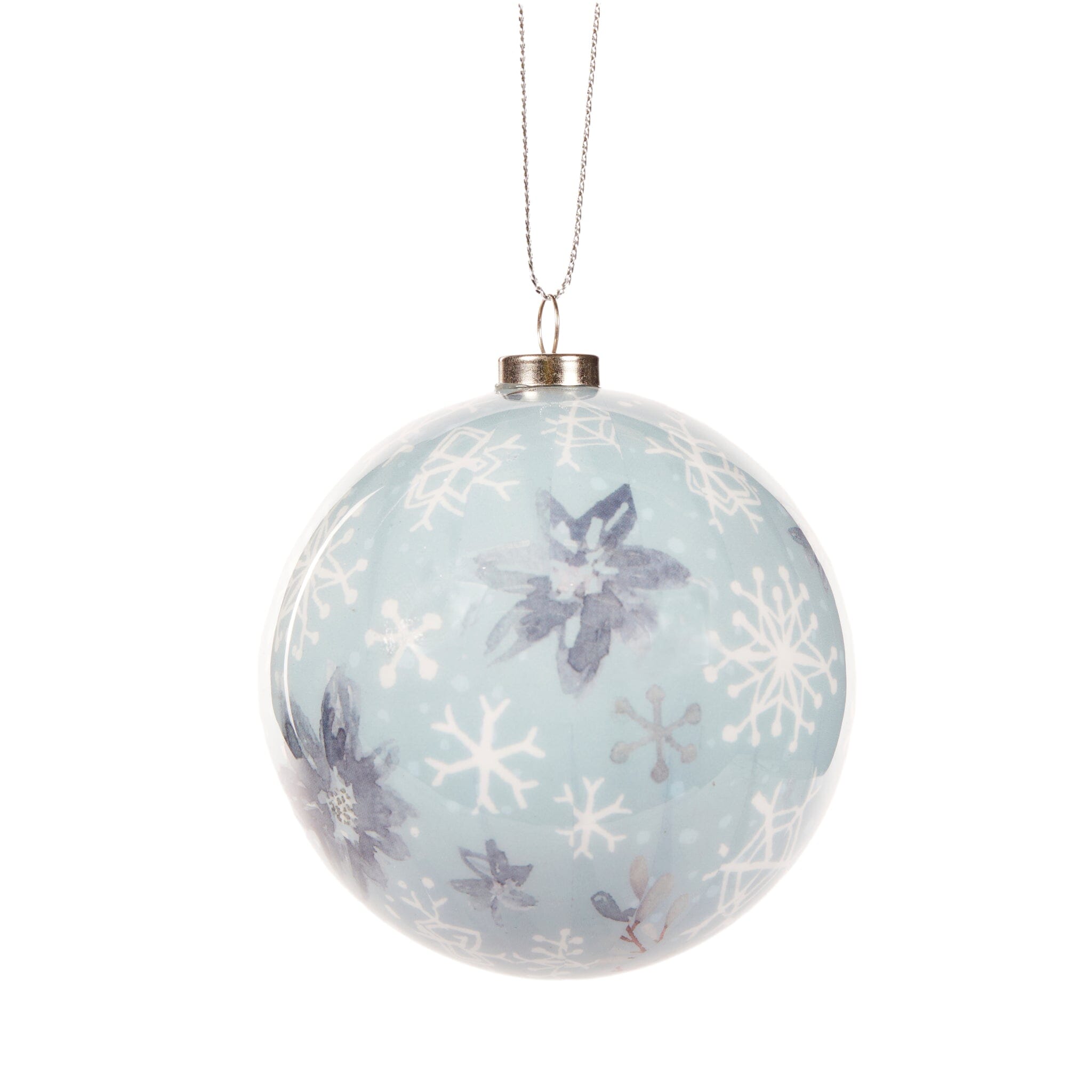 Holly & Ivy Shimmering Snowflakes Bauble | 7.5cm