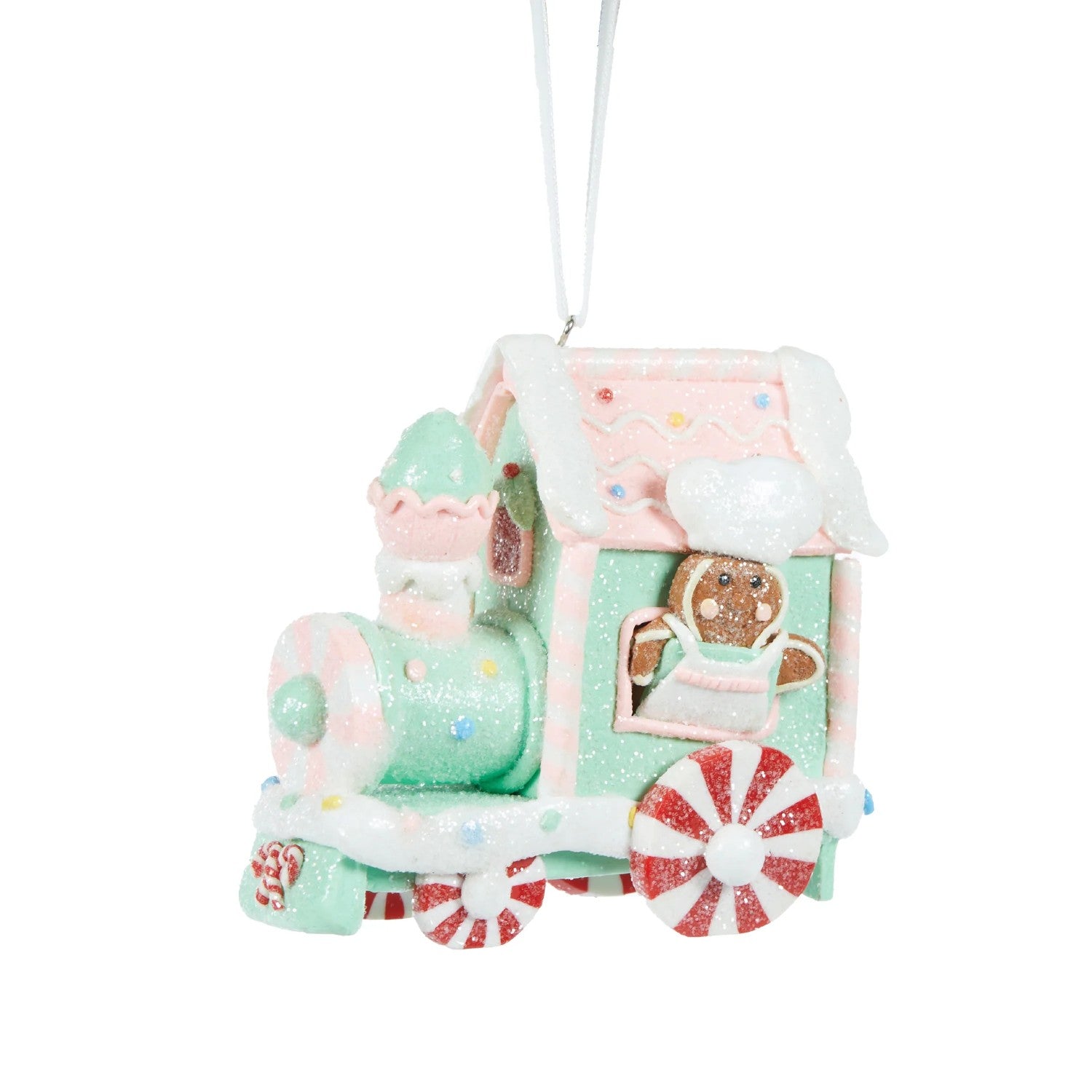 Holly & Ivy Gingerbread Chef Train Hanging Ornament