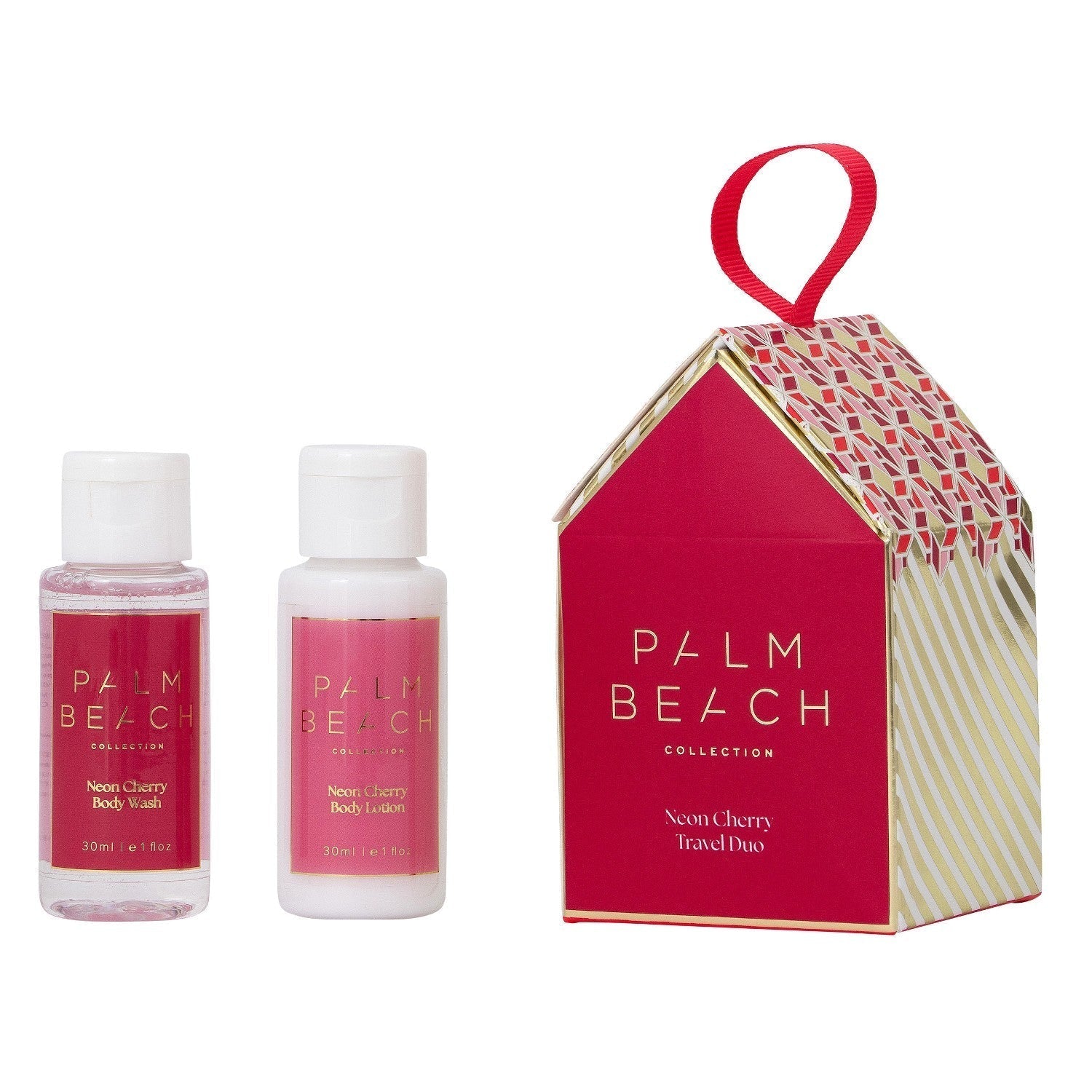 Palm Beach Gingerbread House Travel Duo - Neon Cherry