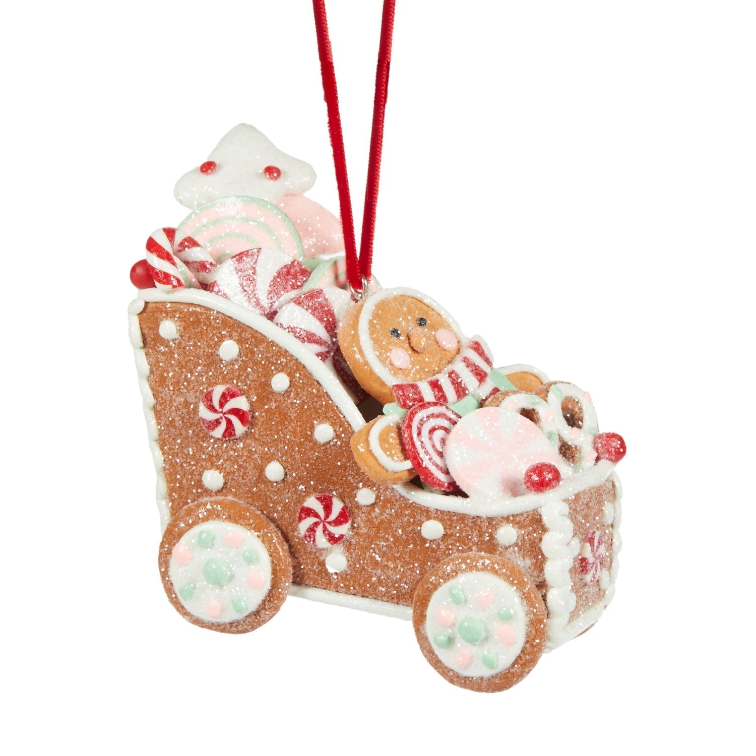 Holly & Ivy Hanging Gingerbread Man Car Ornament