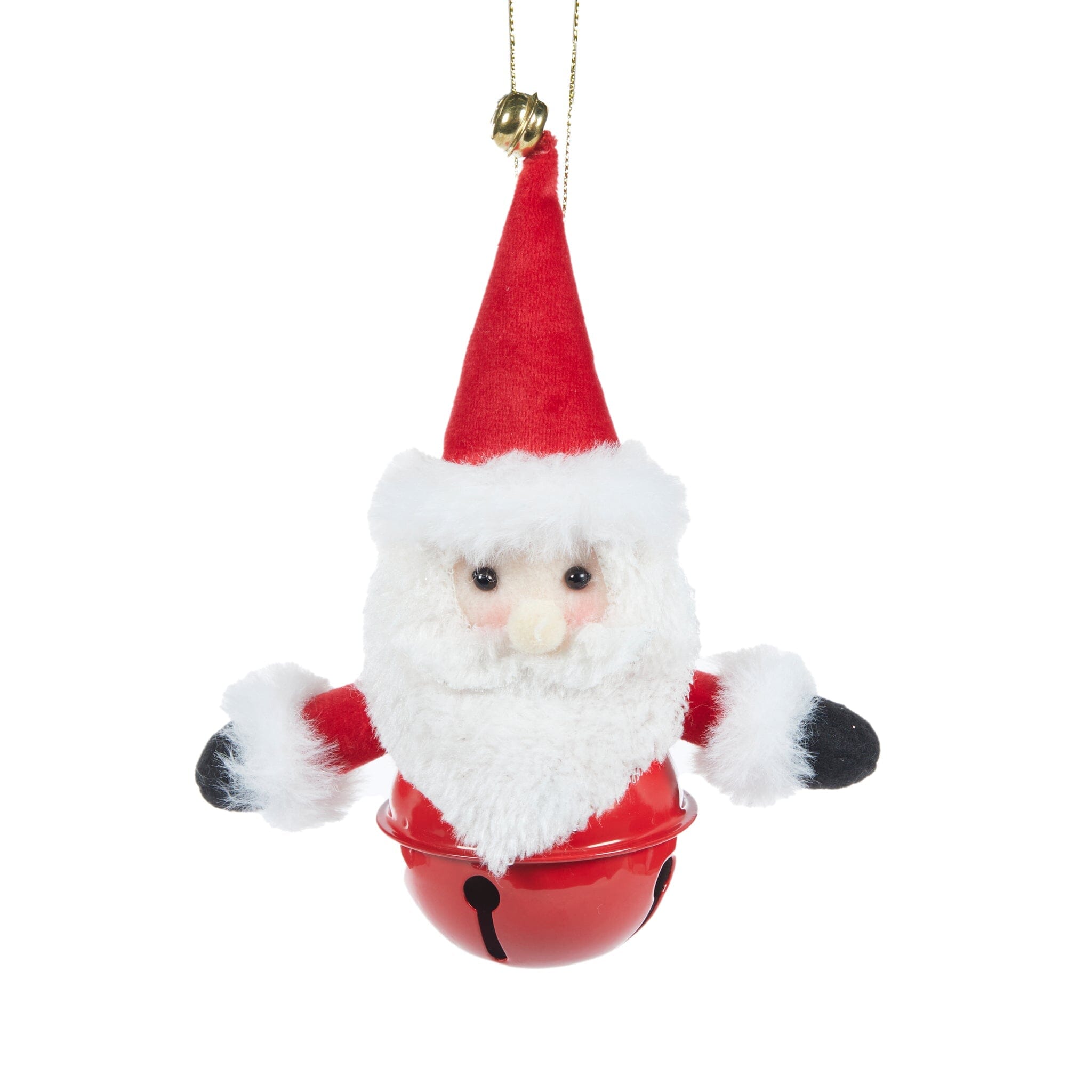 Holly & Ivy Hanging Fabric Santa Ornament