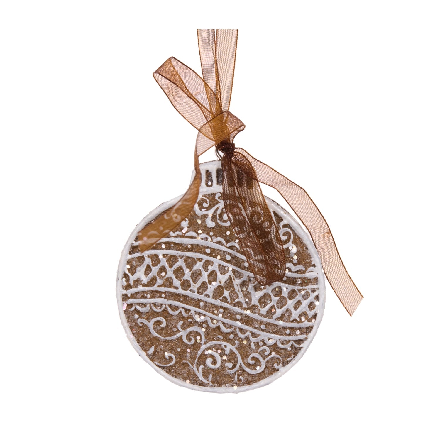 Holly & Ivy Hanging Piped Gingerbread Bauble Ornament