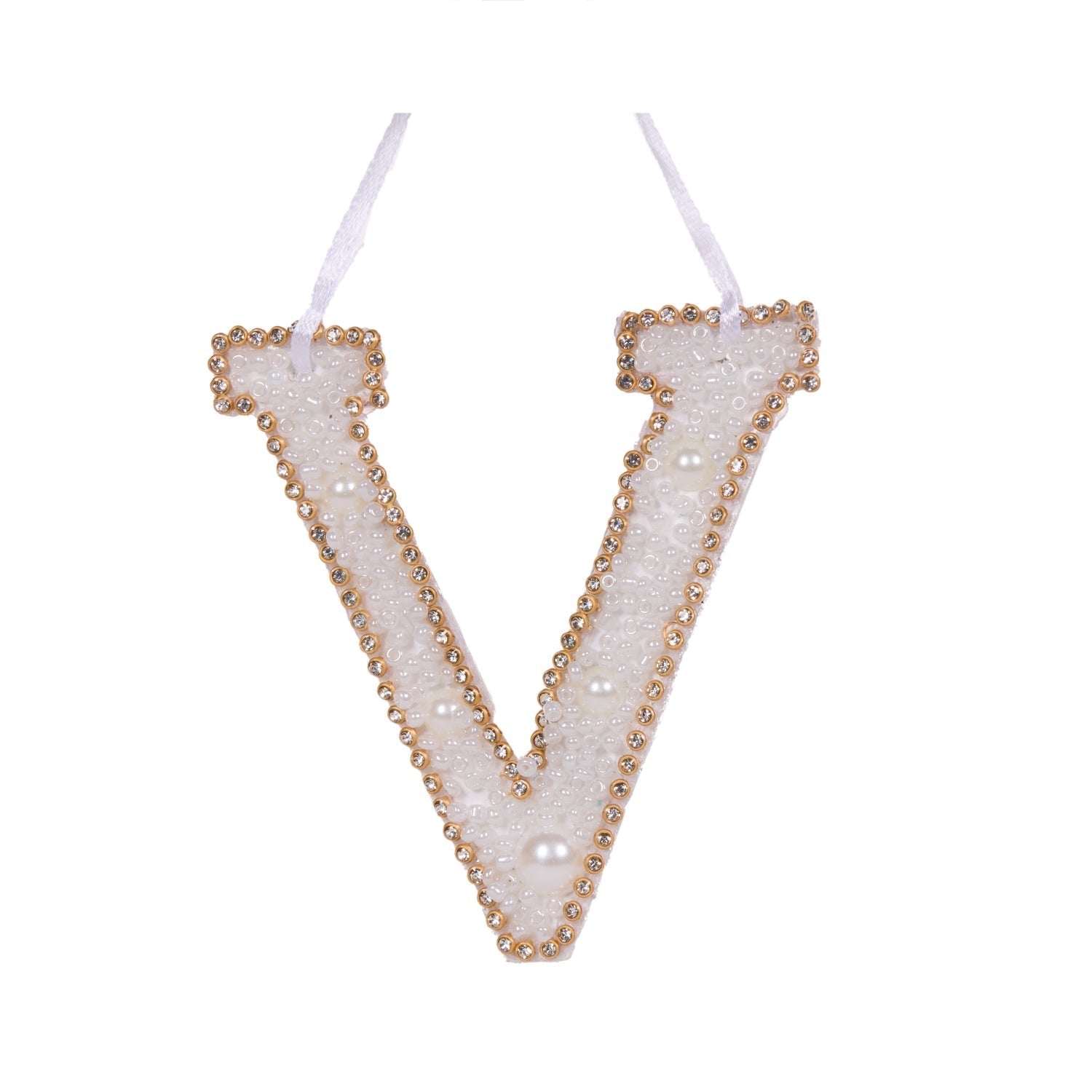 Holly & Ivy Sparkling Letter V
